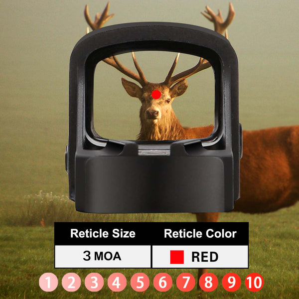 HHC17R RMSc Micro Red Dot Sight 3 MOA Side-Battery Tray Reflex Sight for 407k/507k Footprint