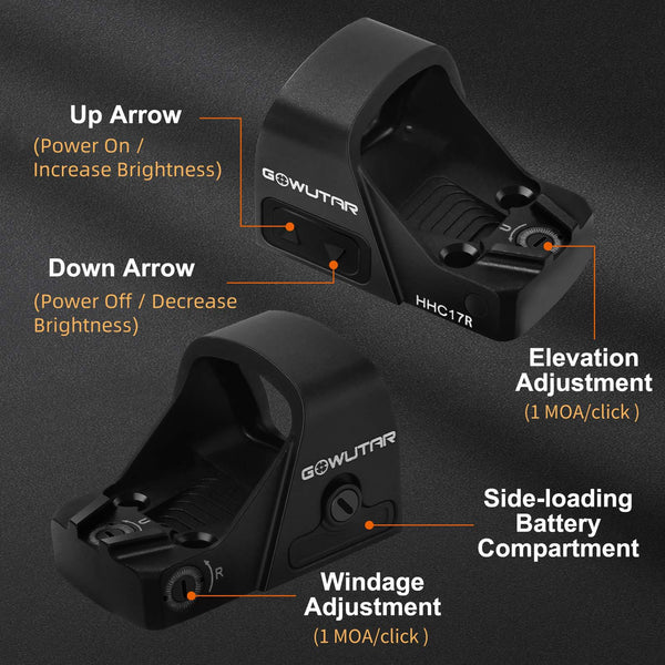 HHC17R RMSc Micro Red Dot Sight 3 MOA Side-Battery Tray Reflex Sight for 407k/507k Footprint