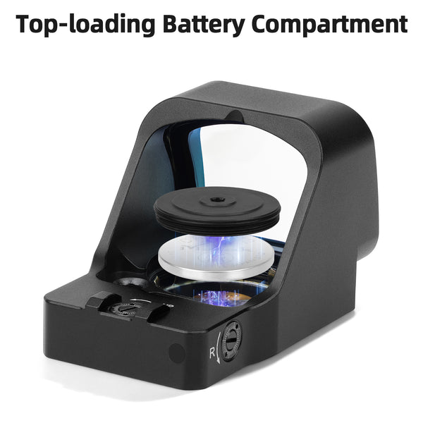 GOWUTAR GP-9 Large Window Red Dot Sight - 6 MOA RMR Footprint Red Dot Optics - 7075 Aluminum Motion Awake Pistol Reflex Sights