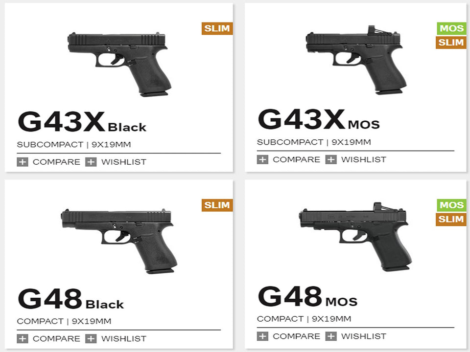 Glock 43x/48 and G43x/48 MOS