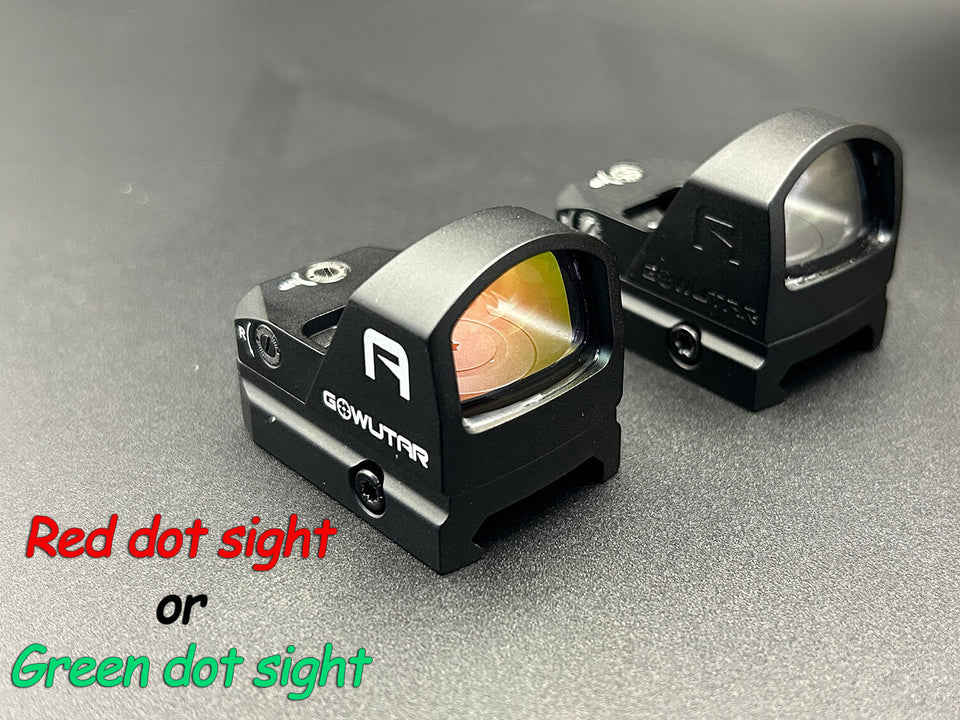 gowutar a20 red dots sight and green dots sight front display