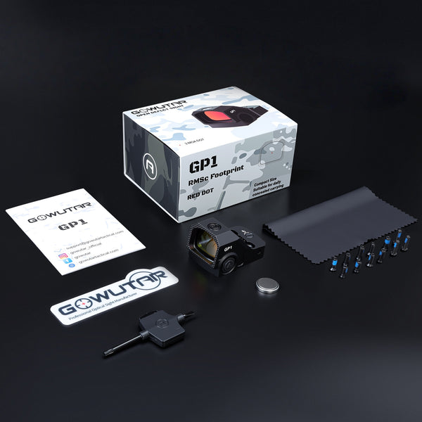 GOWUTAR GP1 Micro Red Dot Sight - RMSc/407k/507k Footprint - 3 MOA Pistol Red Dot Optics for Subcompact Setups